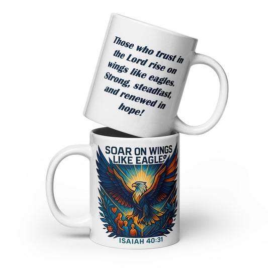 Soar on Wings Like Eagles Mug – Isaiah 40:31 Design - WPiF